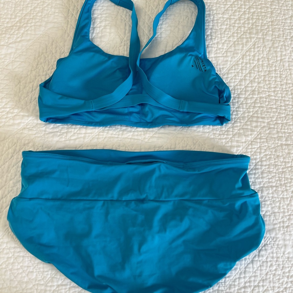 Athleta Blue Racerback Bikini Set - Picture 2 of 3